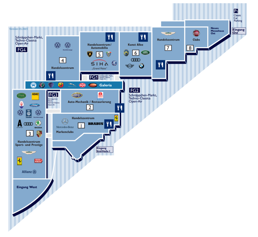 Lageplan Techno Classica 2024