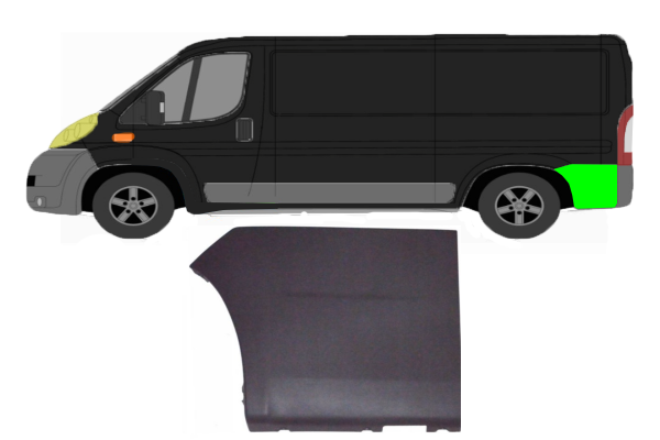 Kotflügel Seitenleiste für Fiat Ducato 2006 - 2014 hinten links