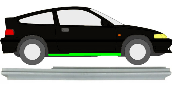 Schweller für Honda CRX 1987 - 1992 rechts