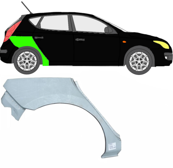 Radlauf für Hyundai I30 2007 - 2011 rechts