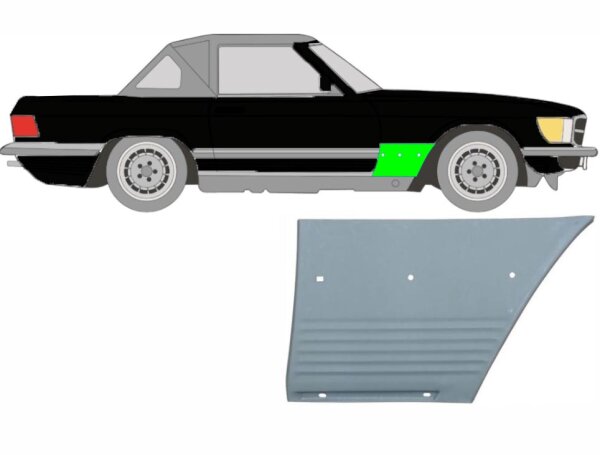 Kotflügel für Mercedes SL R107 1971 – 1989 vorne rechts