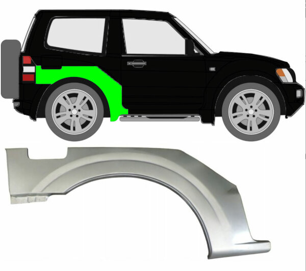 Kotflügel für Mitsubishi Pajero 3 Türer 1999 – 2006 hinten rechts