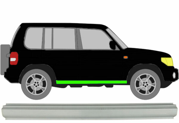 Schweller für Mitsubishi Pajero Pinin 5 Türer 1998 – 2006 rechts