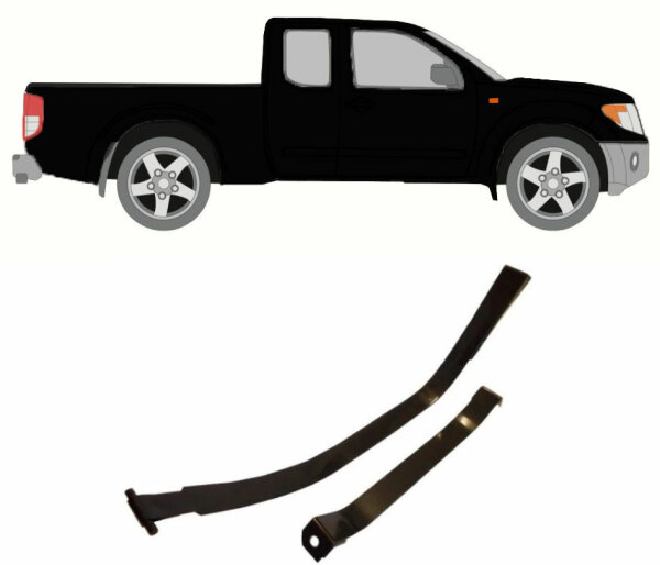 Tankbänder für Nissan Navara 2005 – 2014 2 Stück