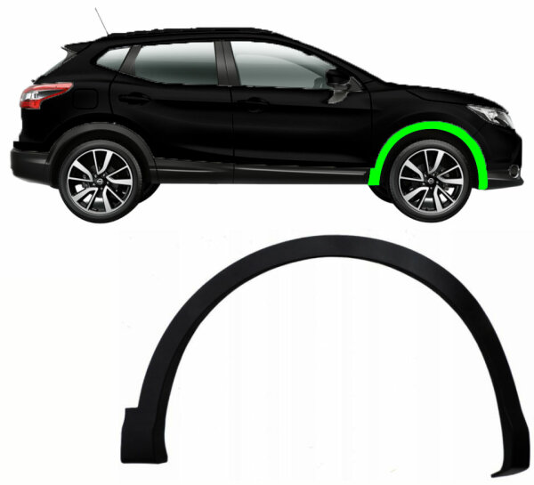 Radlaufverbreiterung für Nissan Qashqai 2013 – 2017 vorne rechts