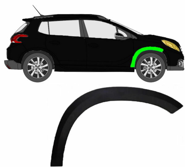 Radlaufverbreiterung für Peugeot 2008 2013 – 2019 vorne rechts