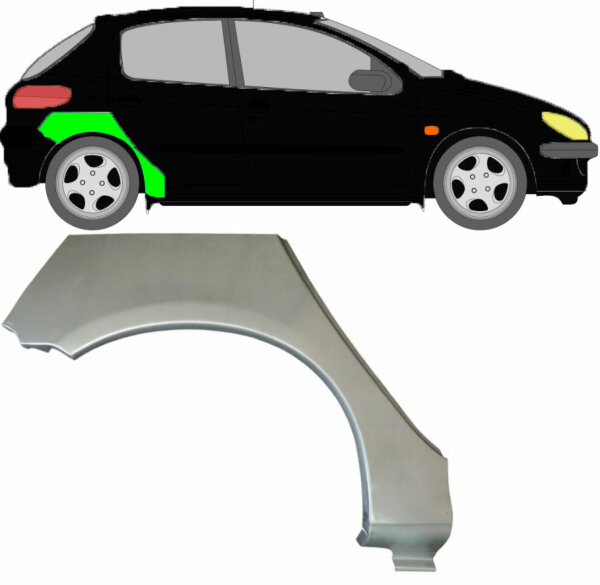 Radlauf für Peugeot 206 1998 – 2012 5 Türer rechts