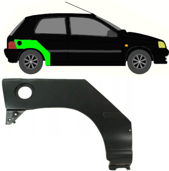 Radlauf für Renault Clio I 1990 – 1998 3 Türer rechts