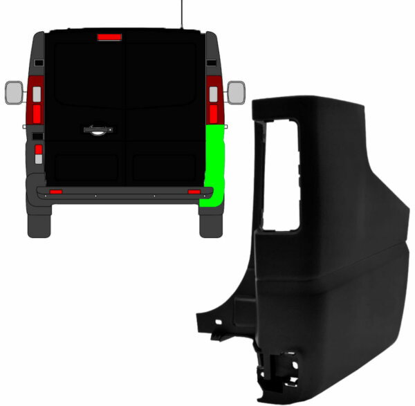 Stoßstangenecke für Renault Trafic 2014 – 2021 hinten rechts