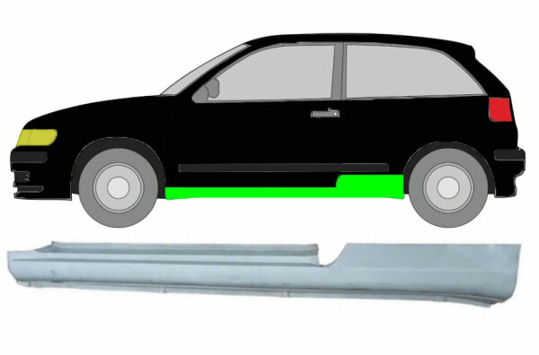 Vollschweller  für Seat Ibiza 3 Türer 1993 – 2002 links