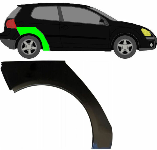 Radlauf für Volkswagen Golf 5 3 Türer 2003 – 2009 rechts