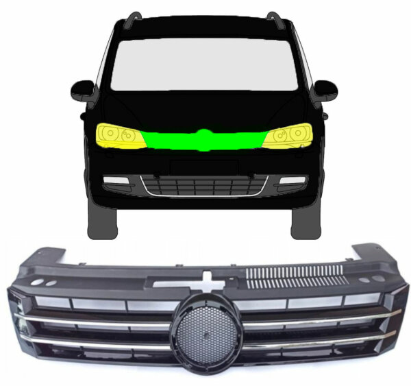 Kühlergrill für Volkswagen Sharan 2010 – 2020 vorne