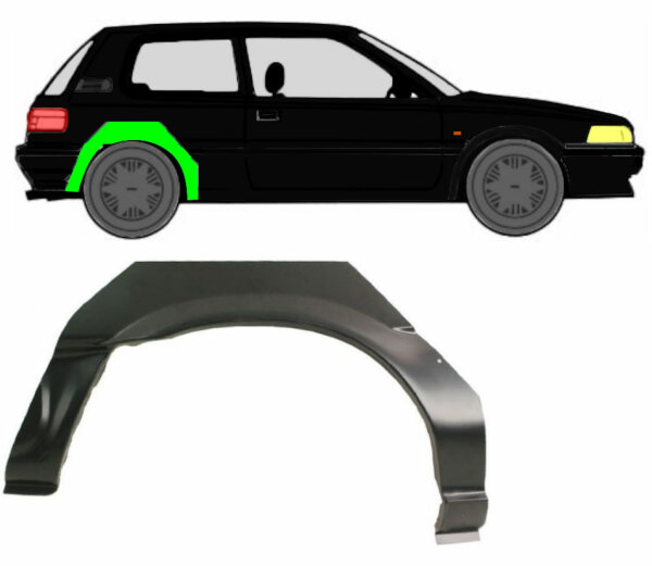 Radlauf für Toyota Corolla 3 Türer 1987 – 1994 rechts