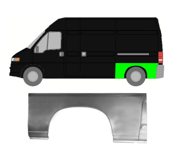 Radlauf für Peugeot Boxer 1994 - 2006 links