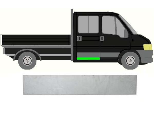 Türleiste für Peugeot Boxer Pritsche1994 - 2006 hinten rechts