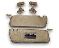 Sonnenblenden Sunvisor Paar mit Stangen + Clips für Mercedes SL 107 beige Linkslenker