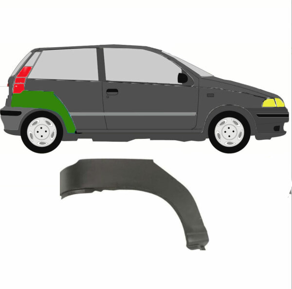 Radlauf für Fiat Punto 1993-1999 rechts (2 Türer)