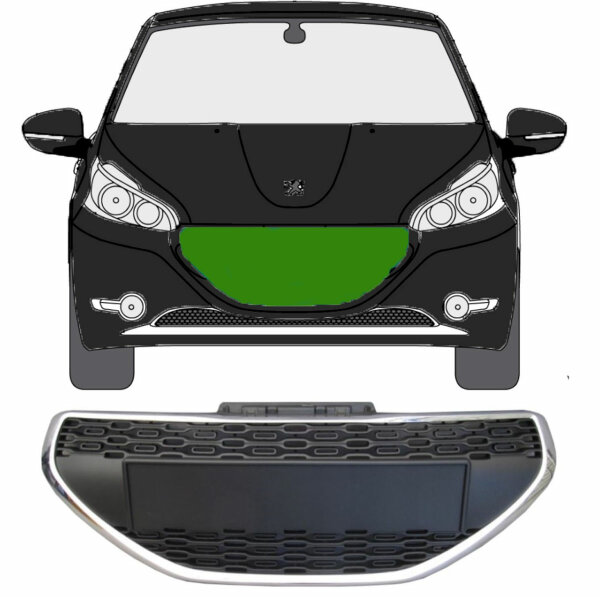 Kühlergrill für Peugeot 208 2012-2015