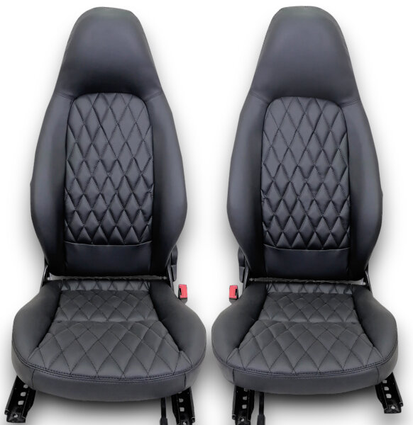 1+1 Autositzbezug Braun Sitzbezüge Kunstleder Schonbezüge passen für Honda