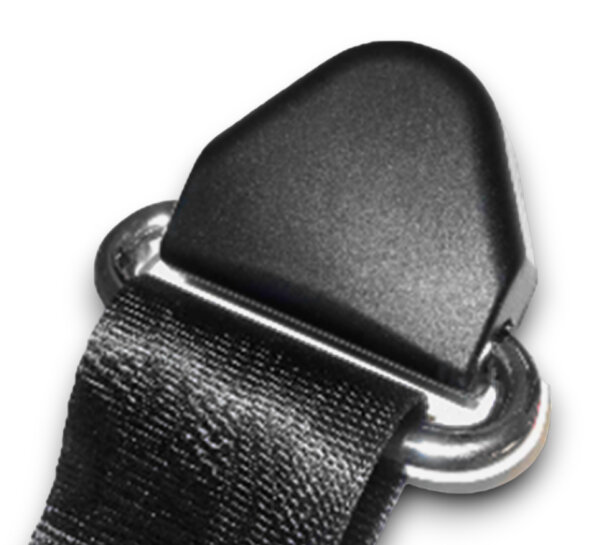 Dreipunkt Sicherheitsgurt hinten 30cm Bandschloss schwarz für Alfa Ro,  125,00 €