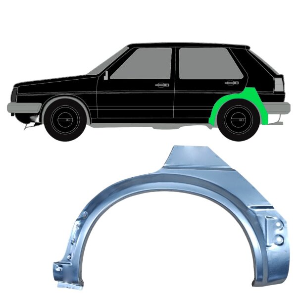 Hinterer Radlauf für Volkswagen Golf Ii 1982 - 1992 links