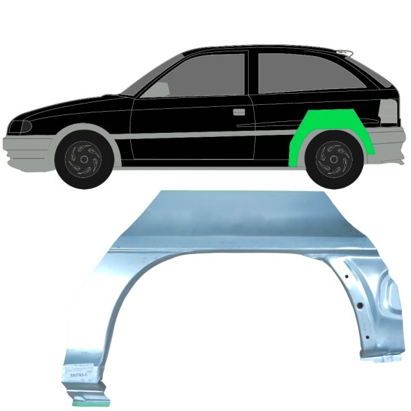 Hinterer Radlauf für Opel Vauxhall Astra F 1991 - 2002 links