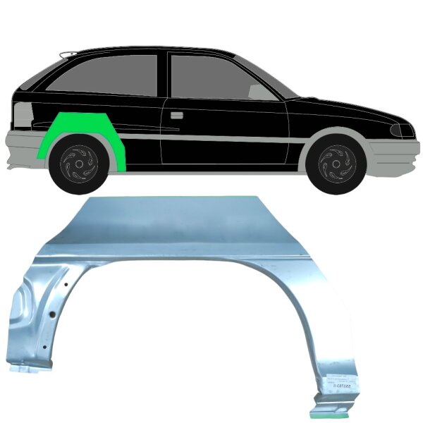 Hinterer Radlauf für Opel Vauxhall Astra F 1991 - 2002 rechts