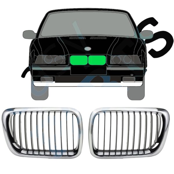 Kühlergrill für Bmw 3 E36 1995 - 2000