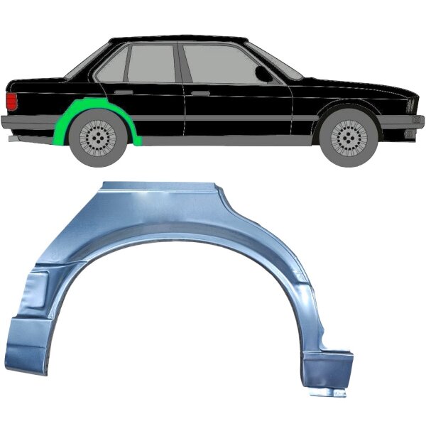 Hinten 4 Tür Radlauf Blech für Bmw 3 E30 1987 - 1994 rechts