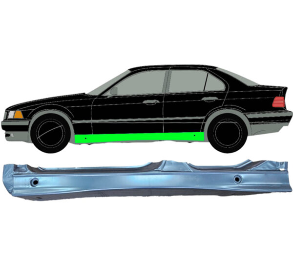 Voll Schweller Turblech für Bmw 3 E36 1990 - 2000 links