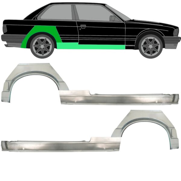 2 Tür Radlauf Turblech & Schweller Turblech für Bmw 3 E30 1987 - 1994 links