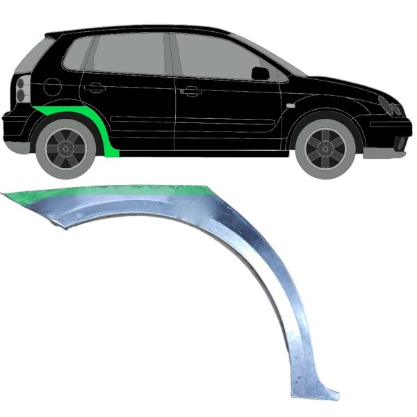 Radlauf Blech hinten für Volkswagen Polo 9 N 5 Tür 2001 - 2009 rechts