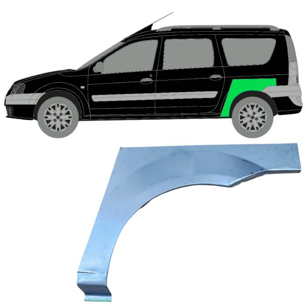 Hinten Radlauf Blech für Dacia Logan Kombi Mcv 2004 - 2009 links