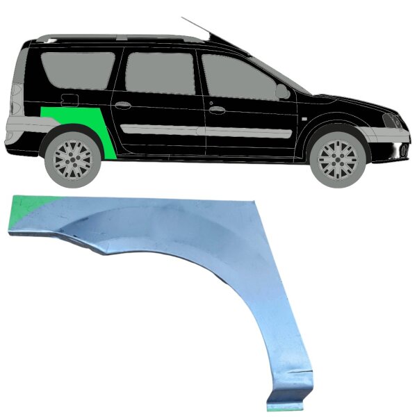 Hinten Radlauf Reparaturblech für Dacia Logan Kombi Mcv 2004 - 2009 rechts