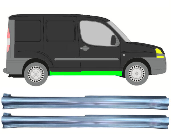 Schweller Blech Satz für Fiat Doblo 2001 - 2010 rechts & links