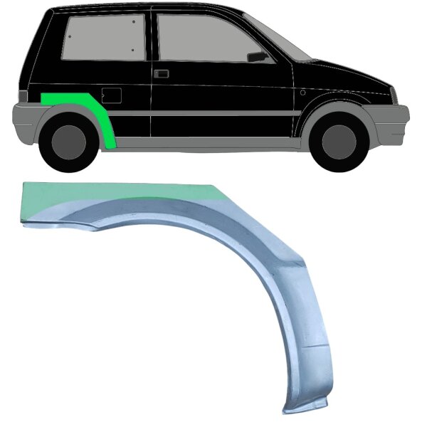 Hinten Radlauf Blech für Fiat Cinquecento 1991 - 1998 rechts