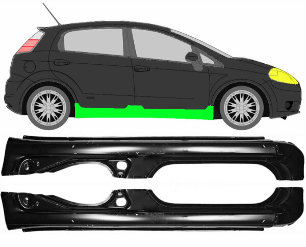 Hinten Radlauf Blech für Fiat Punto Evo 3 Tür 1995 - 2001 rechts