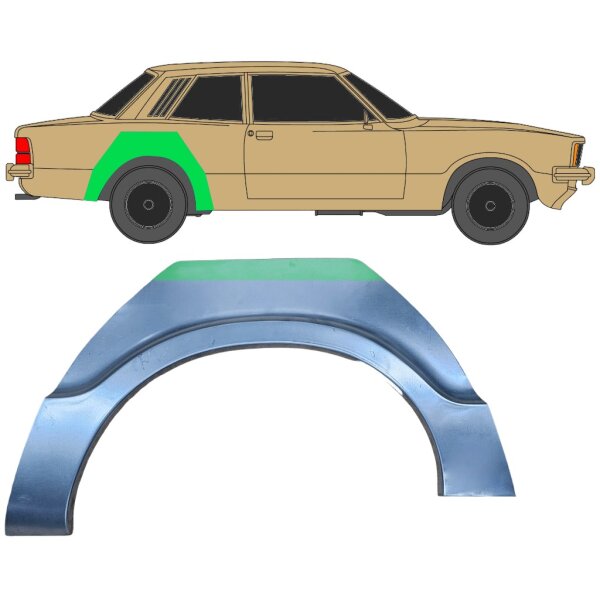 Hinten Radlauf Blech für Ford Taunus 2 Tür 1976 - 1982 rechts