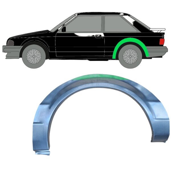 Hinten Radlauf Reparaturblech Ford Escort Mk3 3 Tür 1980 - 1986 links