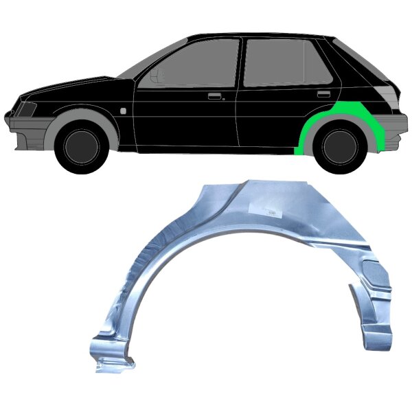 Hinten Radlauf Blech für Ford Fiesta 1989 - 1997 links