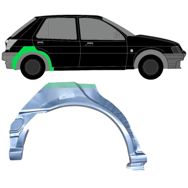 Hinten Radlauf Reparaturblech für Ford Fiesta 1989 - 1997 rechts