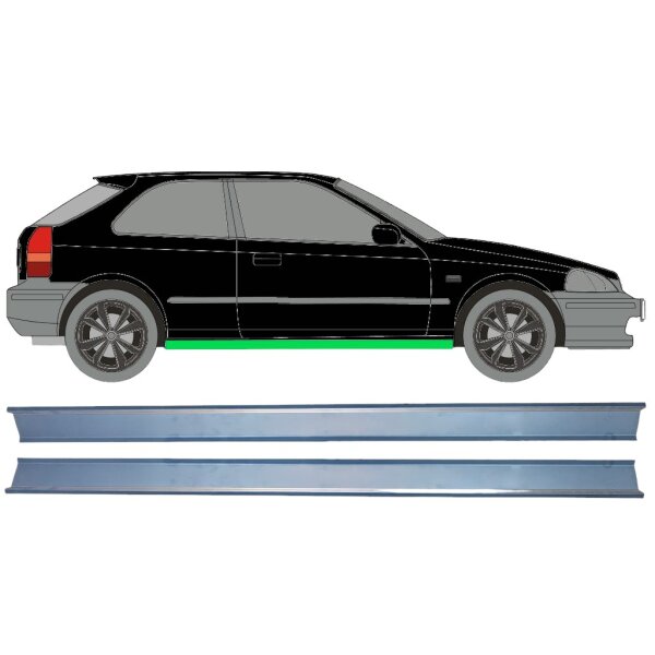 Schweller Satz für Honda Civic 3 Tür 1995 - 2001 rechts & links