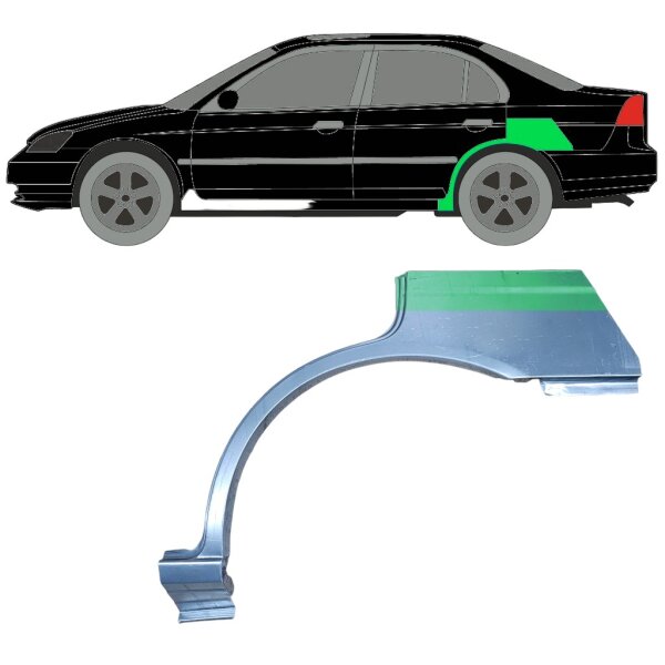 4 Tür Radlauf Reparaturblechsatz für Honda Civic Es Limo 2001 - 2003 Links & rechts