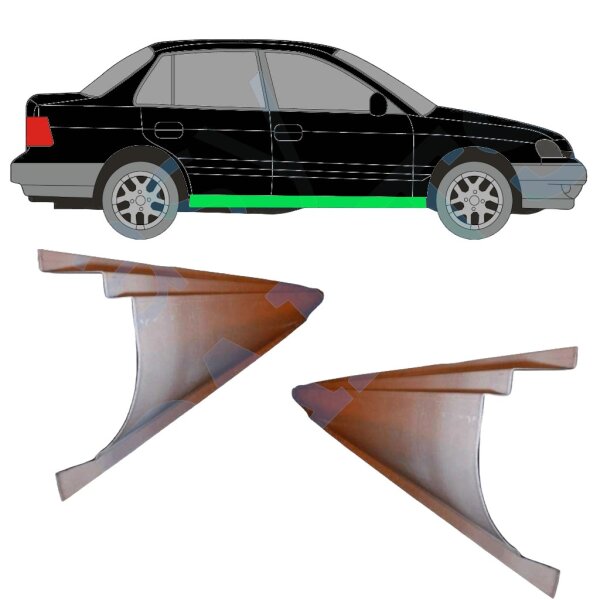 Schweller Blech Satz für Hyundai Pony Excel 1989 - 1995 rechts & links