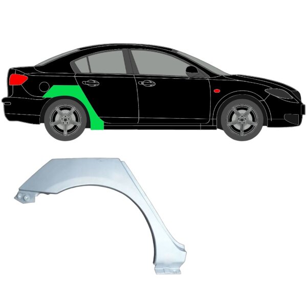 Hinten Radlauf Blech für Mazda 3 2003 - 2009 rechts