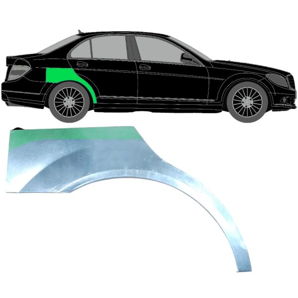 Hinten Radlauf Blech für Mercedes C - Klasse W204 2007 - 2014 rechts