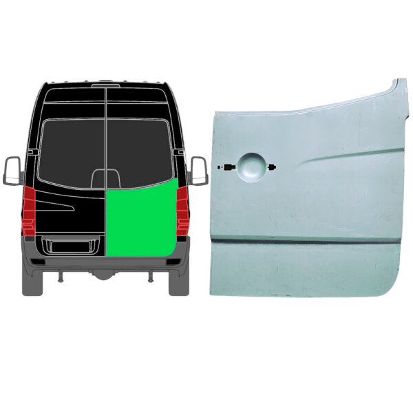 Hinten Tür Blech Hoch für Volkswagen Crafter Ab 2006 rechts