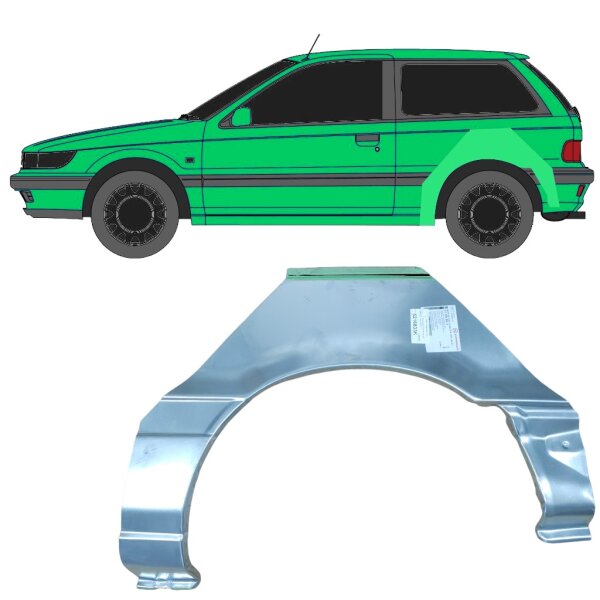 Hinten Radlauf Blech für Mitsubishi  Colt 1988 - 1992 links