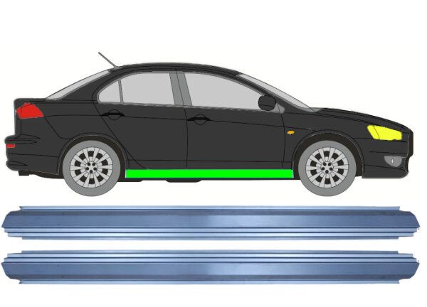 Schweller Blech Satz für Mitsubishi Lancer Ab 2007 links & rechts