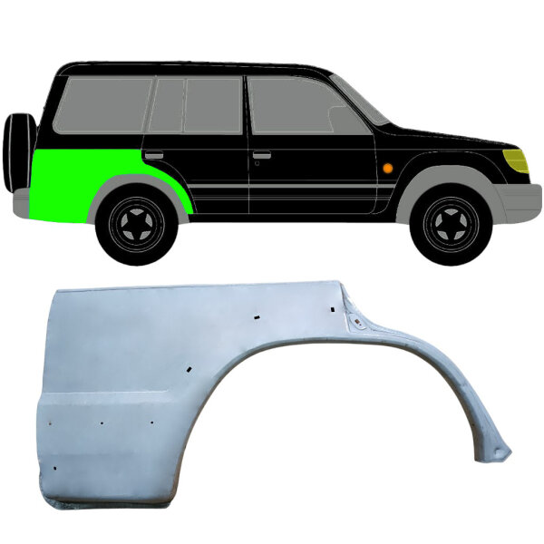 Hinten Kotflügel Blech für Mitsubishi Pajero 1991 - 1999 rechts